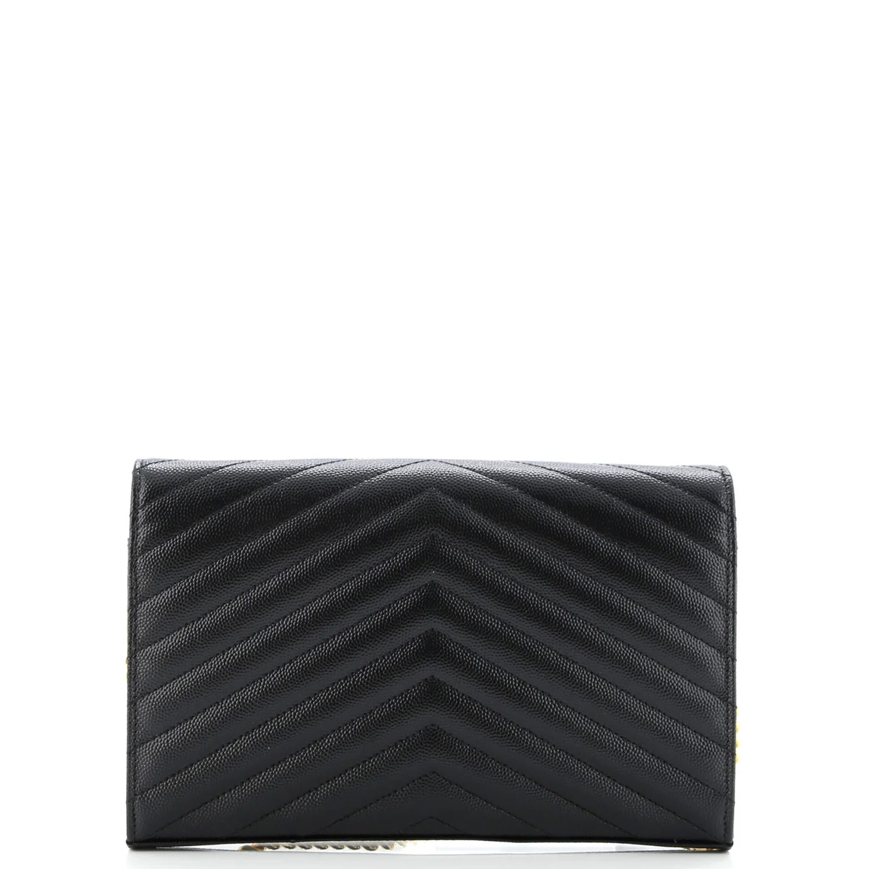 Classic Monogram Wallet on Chain Matelasse Chevron Leather Medium - Deep Luxury