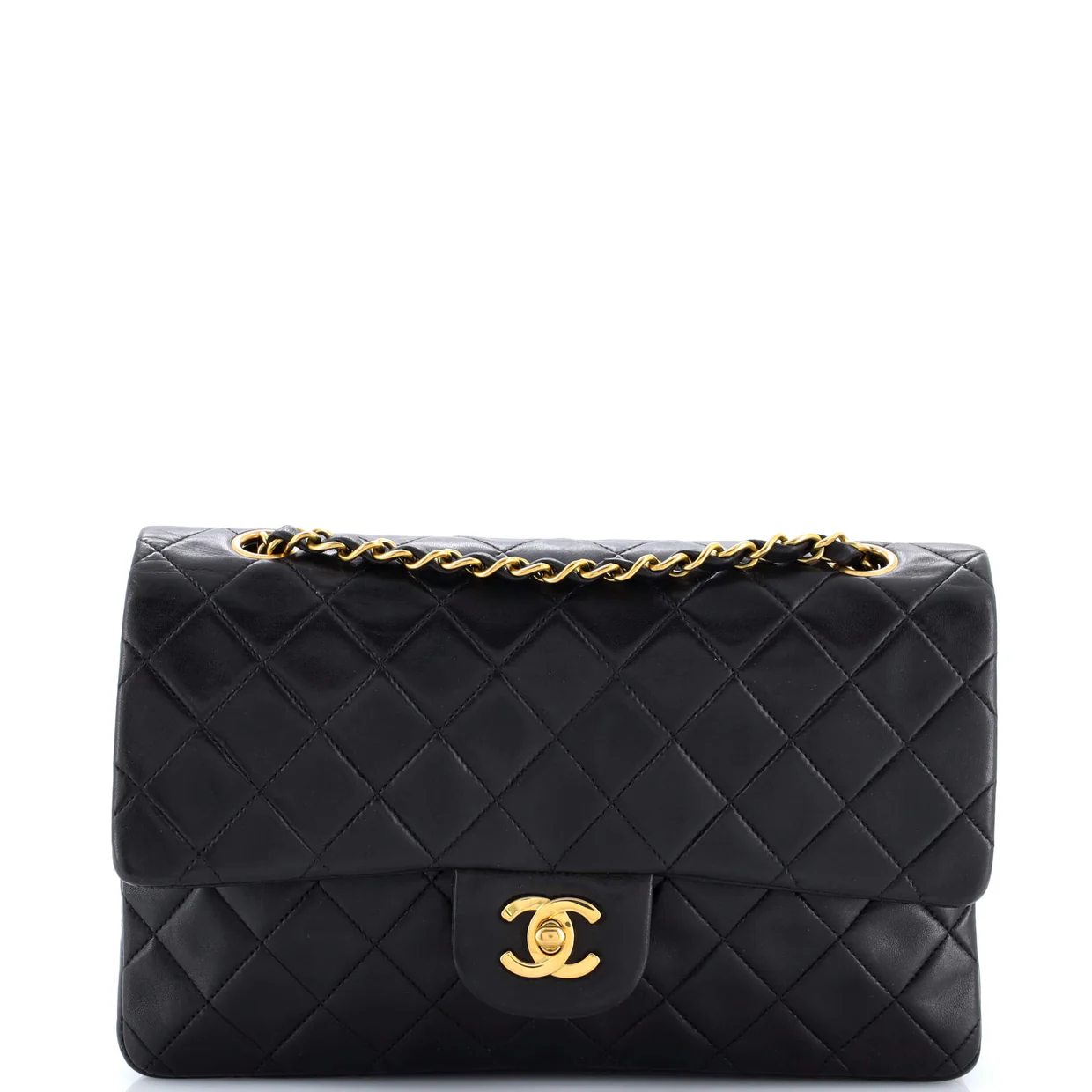 Vintage Classic Double Flap Bag Quilted Lambskin Medium - Deep Luxury