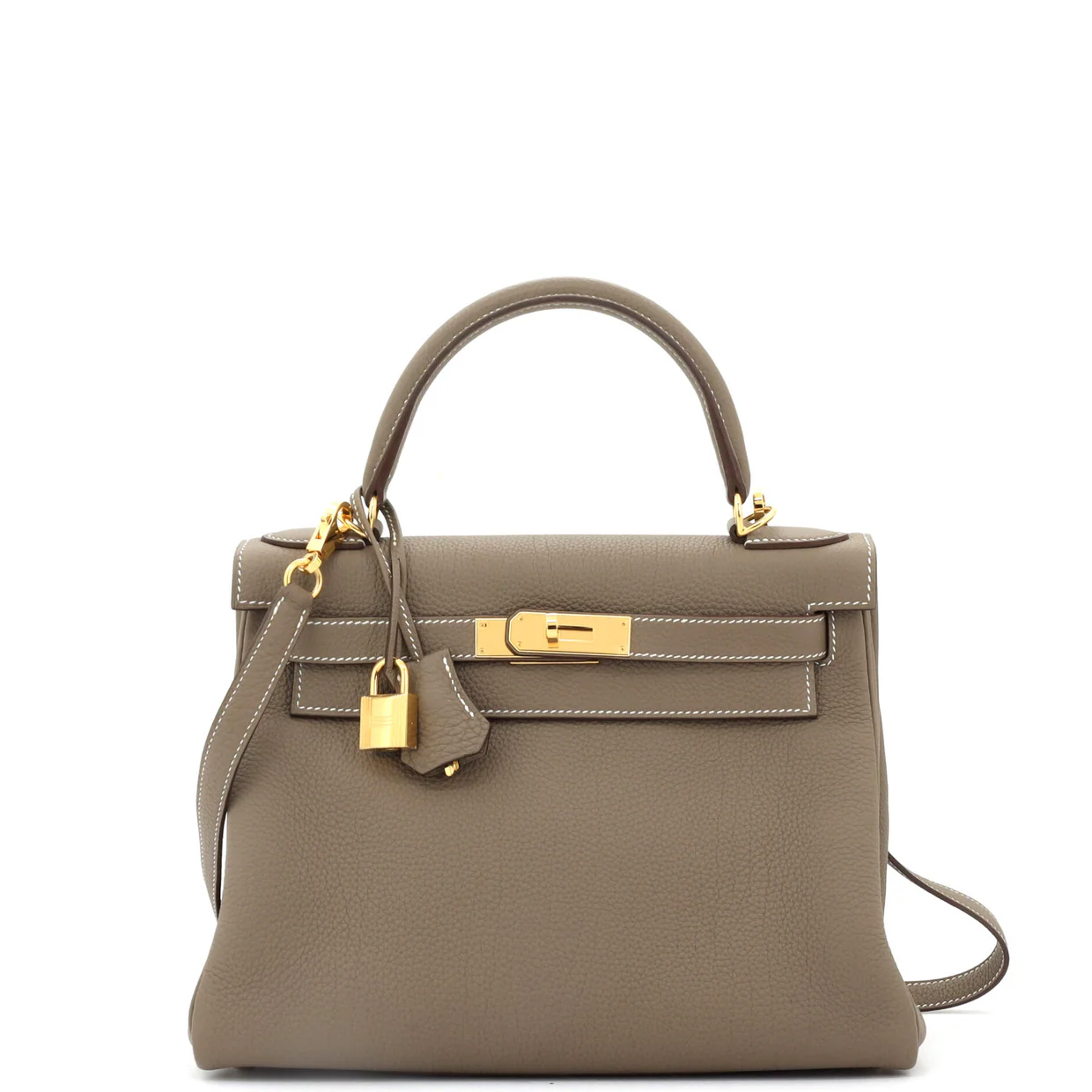 Kelly Handbag Grey Togo with Gold Hardware 28 - Deep Luxury