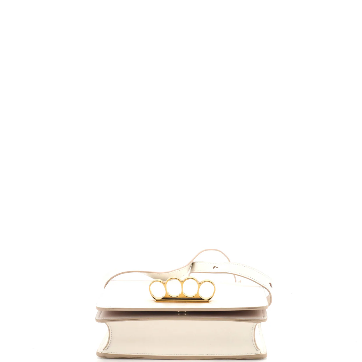 Four Ring Flap Shoulder Bag Leather Small - Deep Luxury