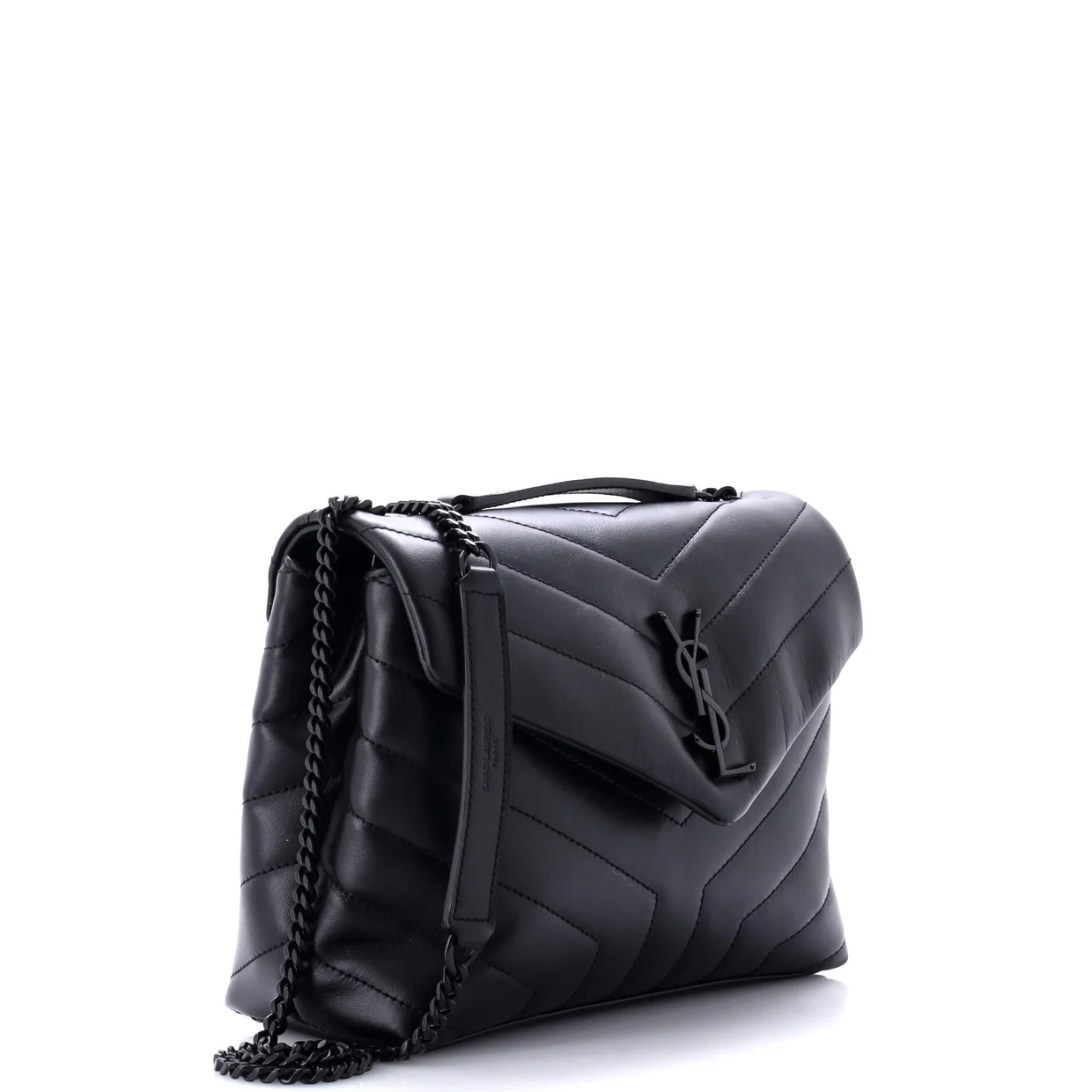 Loulou Shoulder Bag Matelasse Chevron Leather Small - Deep Luxury