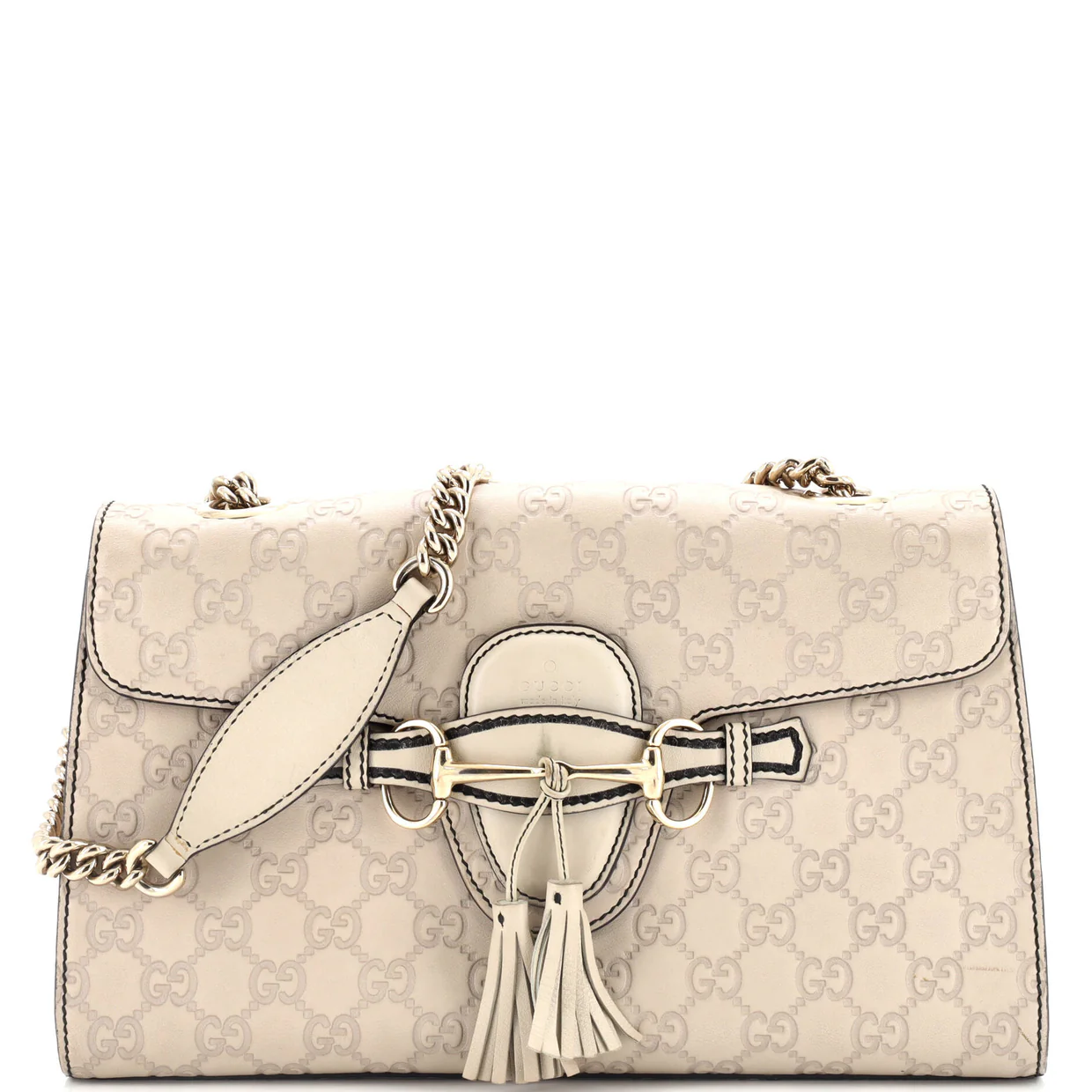 Emily Chain Flap Bag Guccissima Leather Medium - Deep Luxury