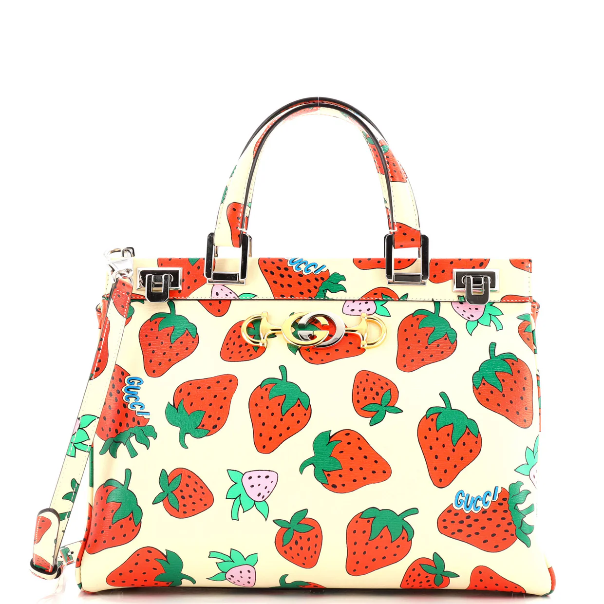 Zumi Top Handle Bag Printed Leather Medium - Deep Luxury