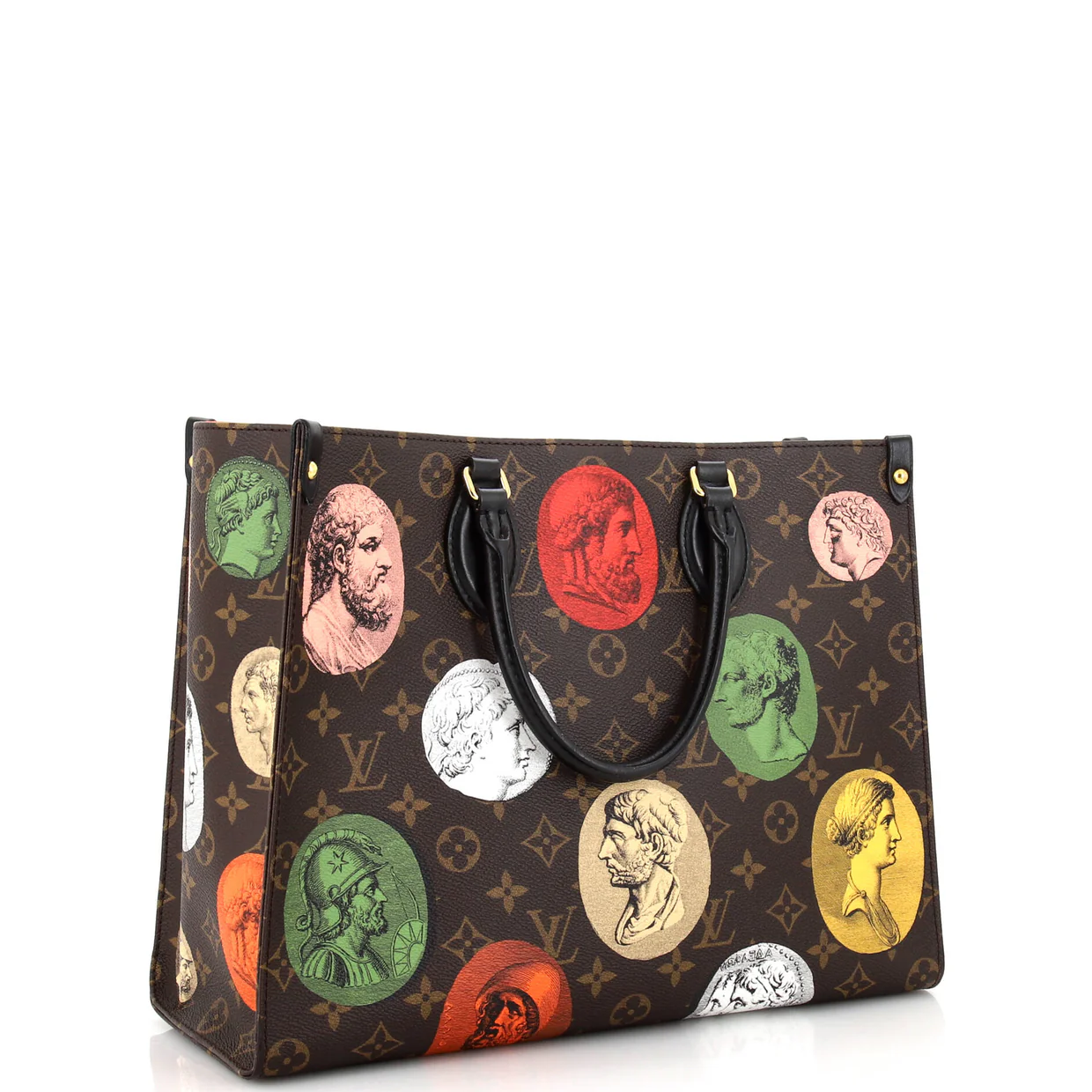 OnTheGo Tote Limited Edition Fornasetti Cameo Monogram Canvas MM - Deep Luxury