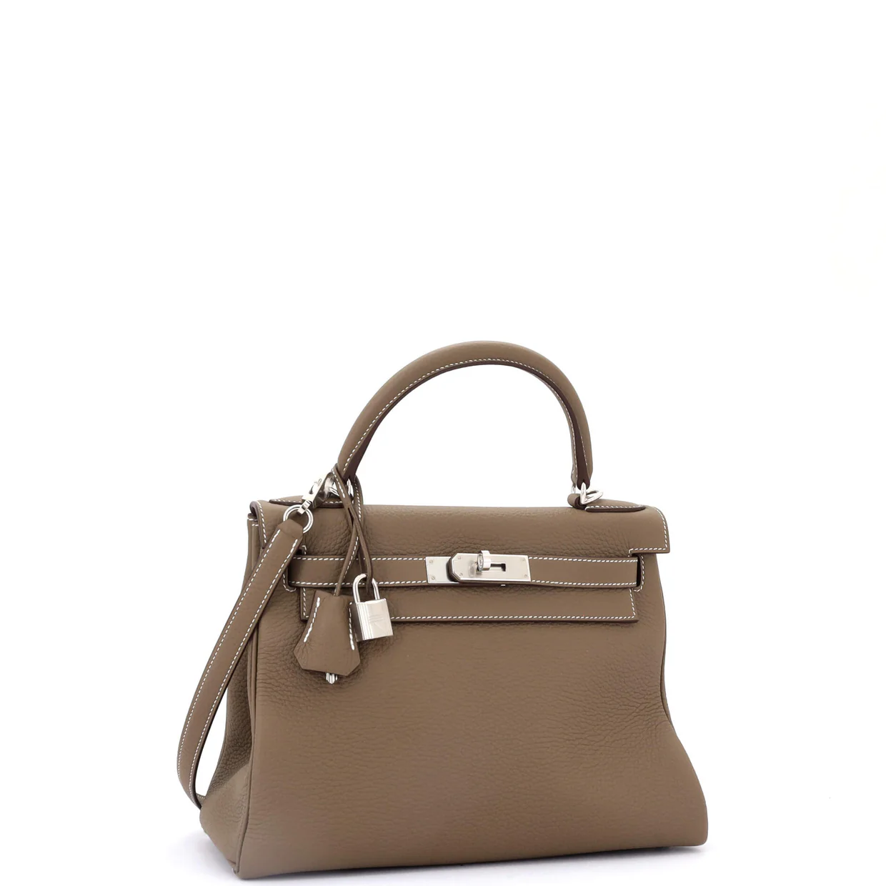 Kelly Handbag Grey Togo with Palladium Hardware 28 - Deep Luxury