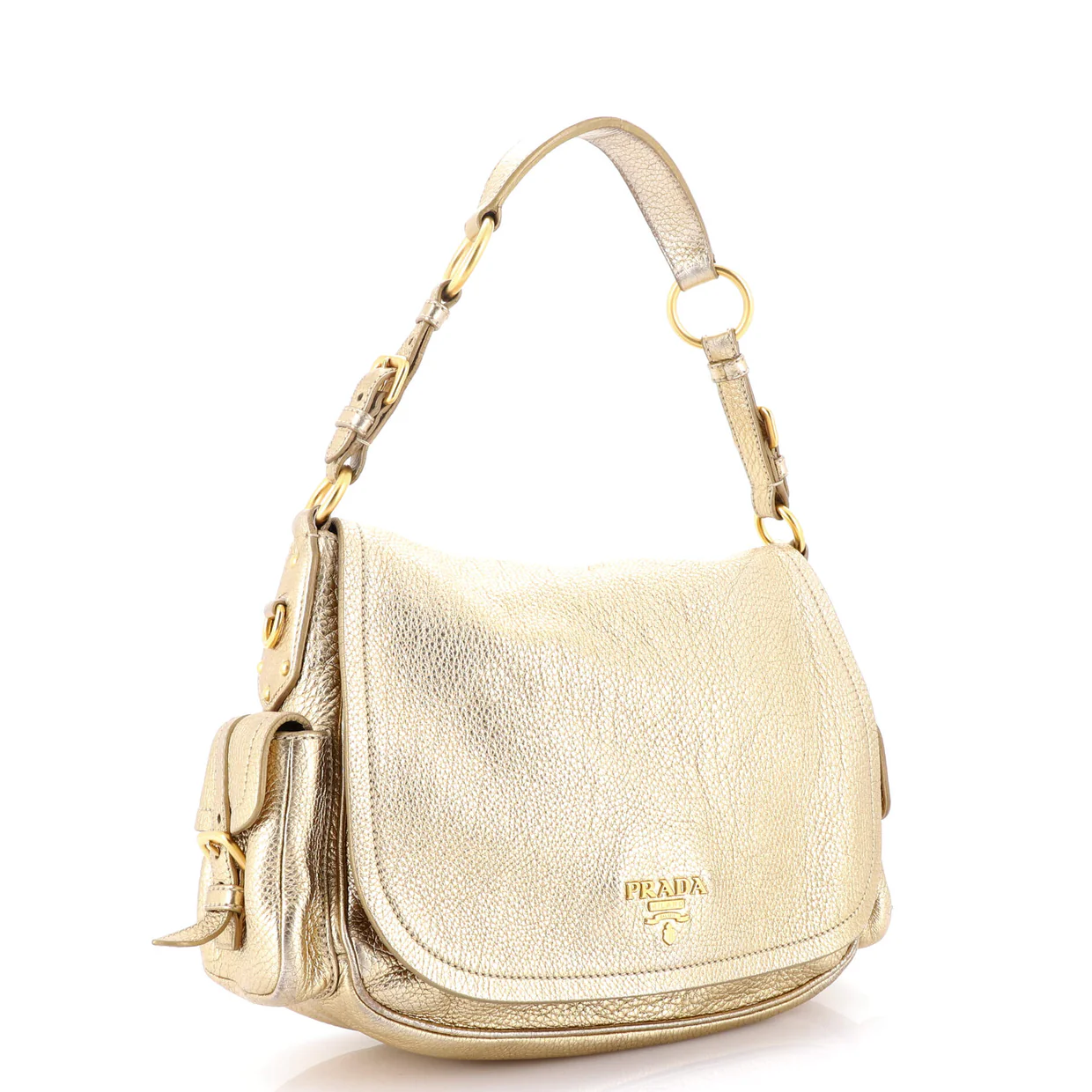 Side Pocket Zip Hobo Vitello Daino Large - Deep Luxury