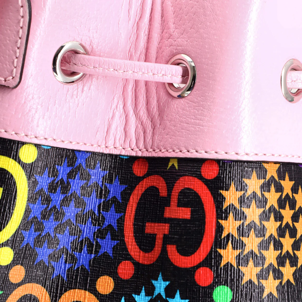 Bucket Bag Psychedelic Print GG Coated Canvas Medium - Deep Luxury