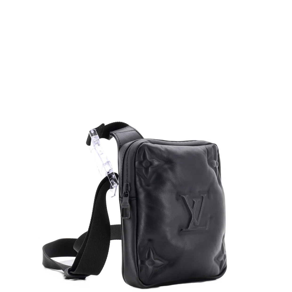 A4 Asymmetrical Sling Bag Monogram Puffer Lambskin - Deep Luxury