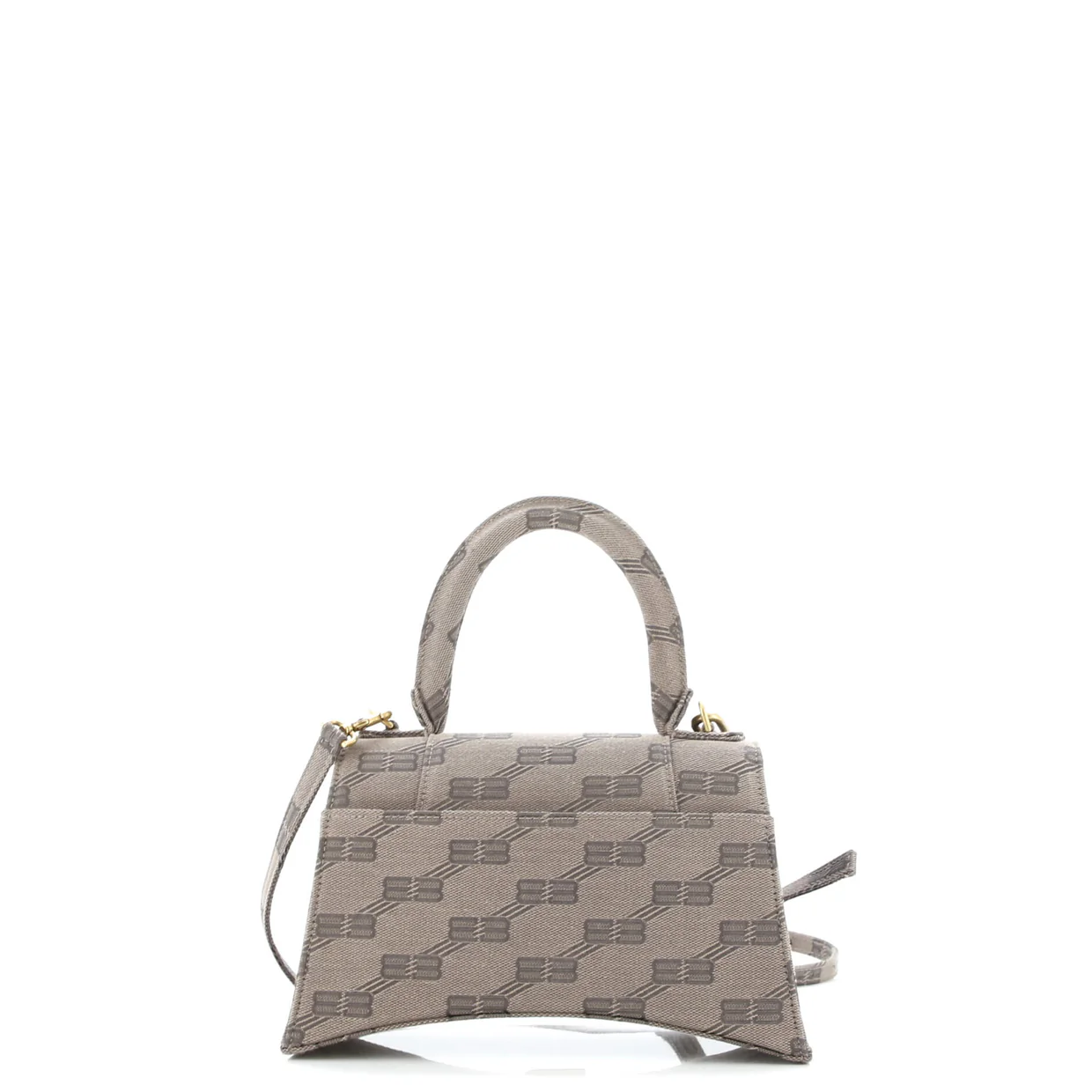 Hourglass Top Handle Bag BB Coated Canvas Small - Deep Luxury