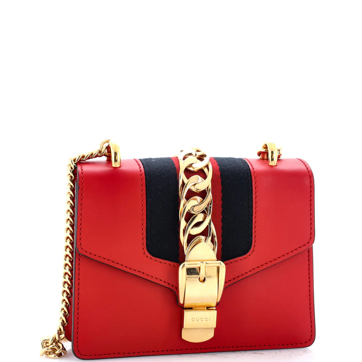 Sylvie Chain Shoulder Bag Leather Mini - Deep Luxury