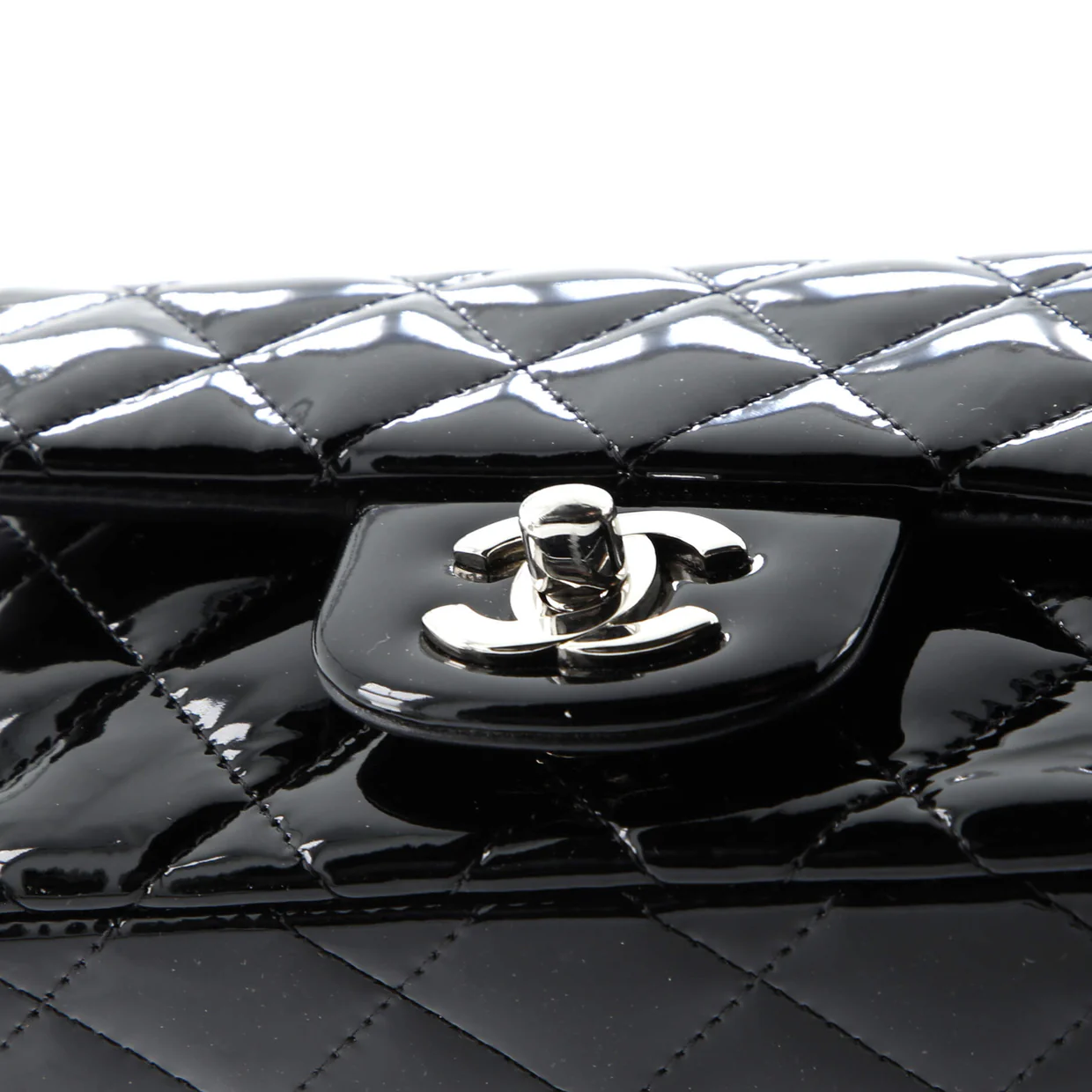 Classic Single Flap Bag Quilted Patent Extra Mini - Deep Luxury