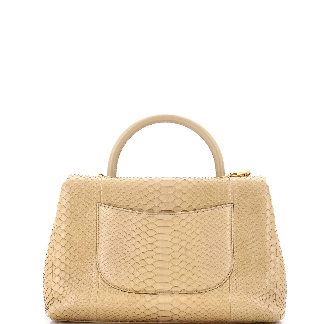Coco Top Handle Bag Python Medium - Deep Luxury