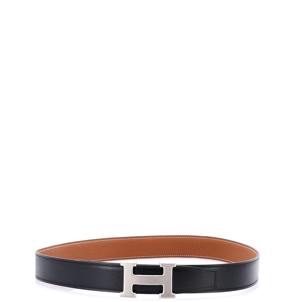 Constance Martelee H Reversible Belt Leather with Brushed Hardware Medium - Deep Luxury