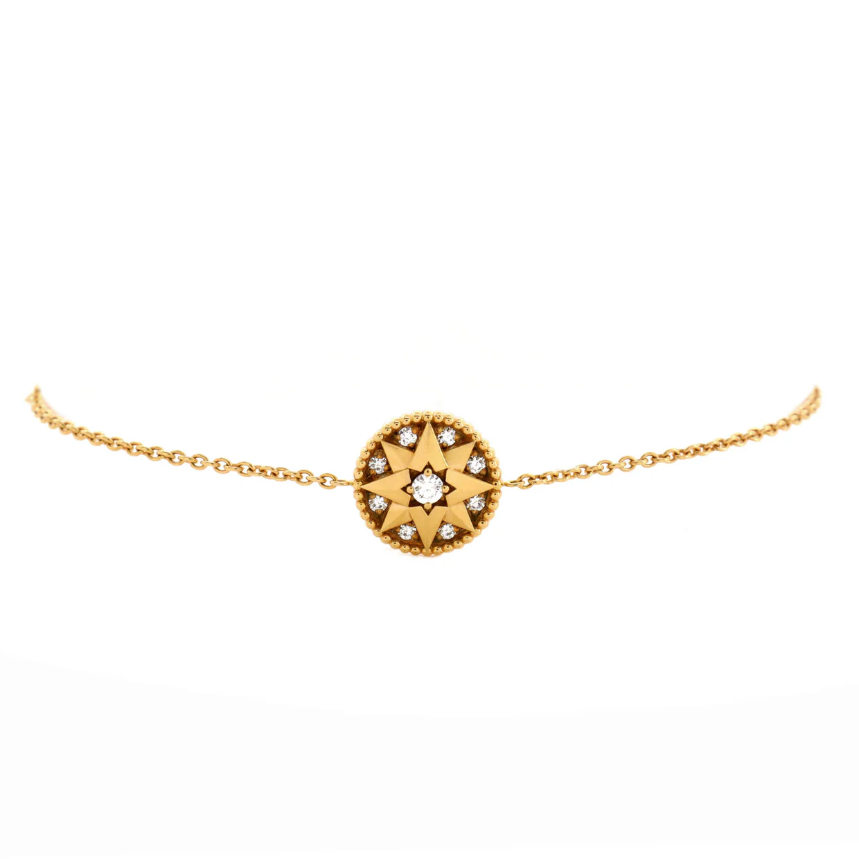 Rose des Vents Bracelet 18K Yellow Gold and Pave Diamonds - Deep Luxury