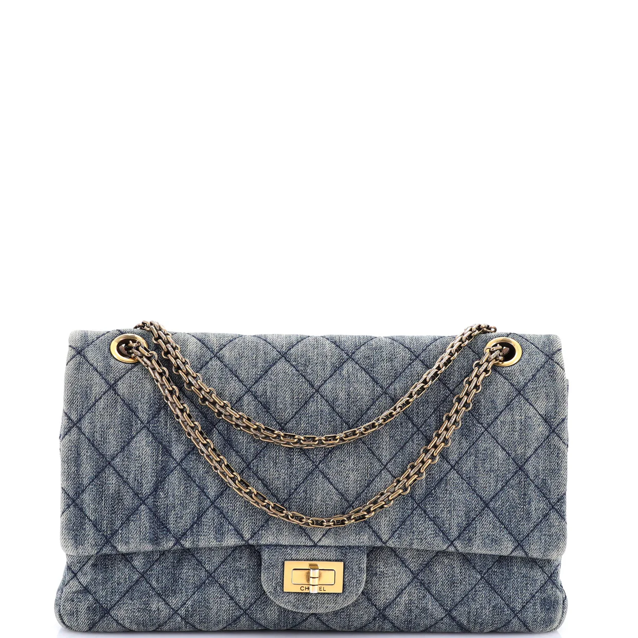 Reissue 2.55 Flap Bag Quilted Denim 227 - Deep Luxury