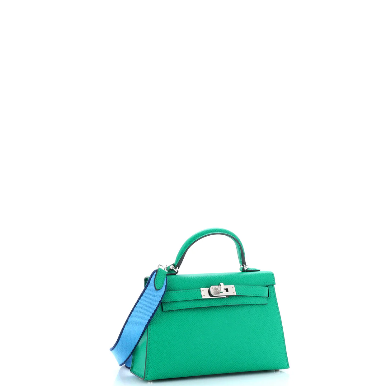 Kelly Mini II Amazone Handbag Green Epsom with Palladium Hardware 20 - Deep Luxury