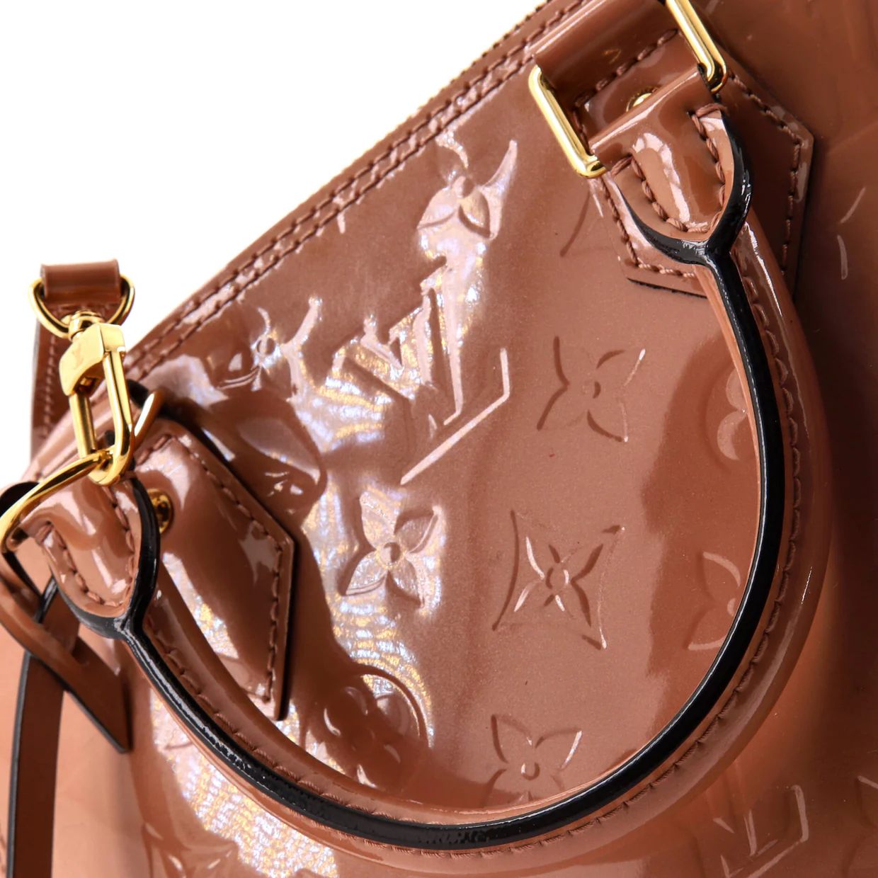 Alma Handbag Monogram Vernis BB - Deep Luxury