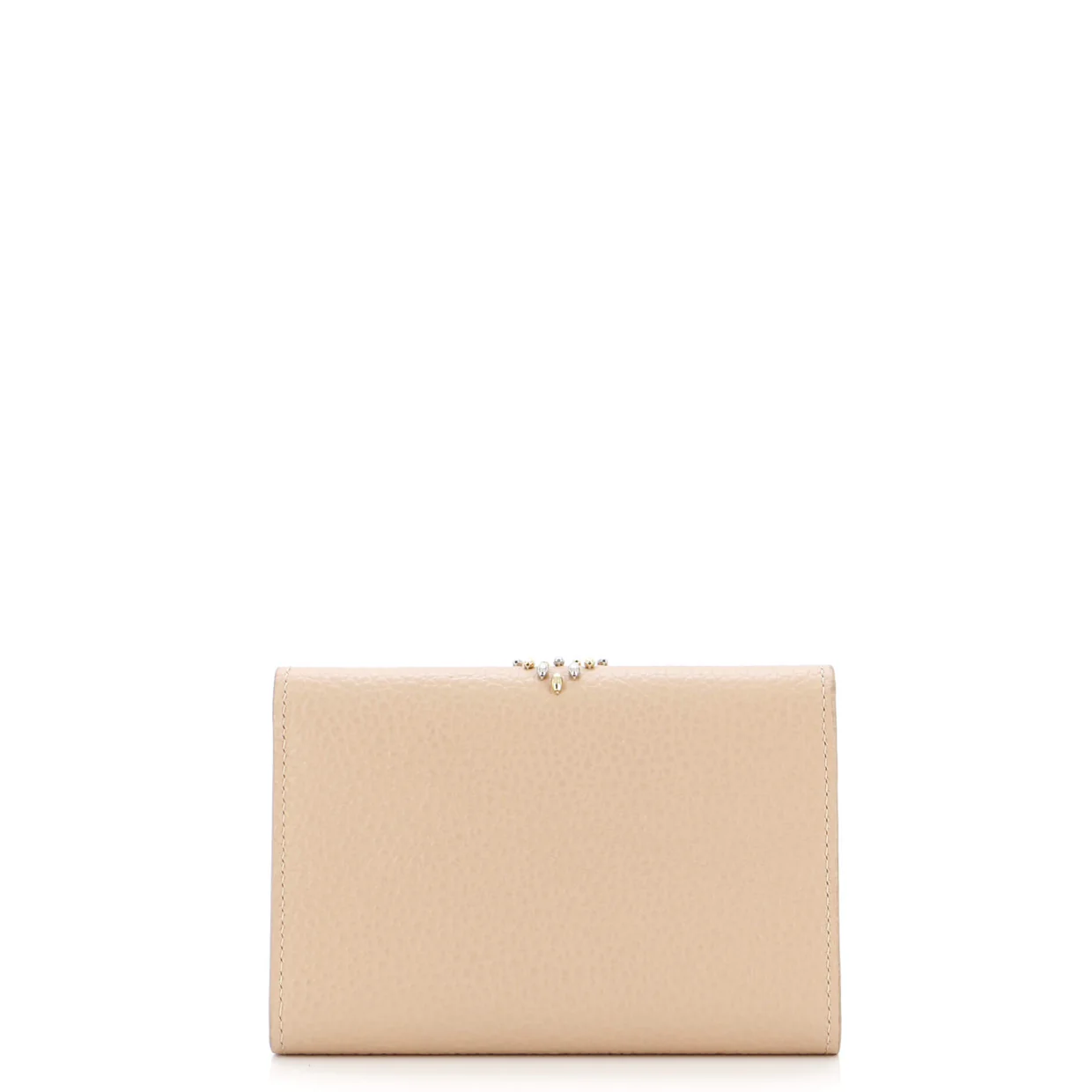 Capucines Wallet Leather with Embellished Detail Compact - Deep Luxury