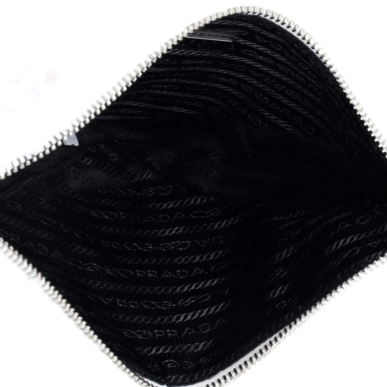 Triangle Logo Zip Crossbody Bag Terry Cloth Small - Deep Luxury