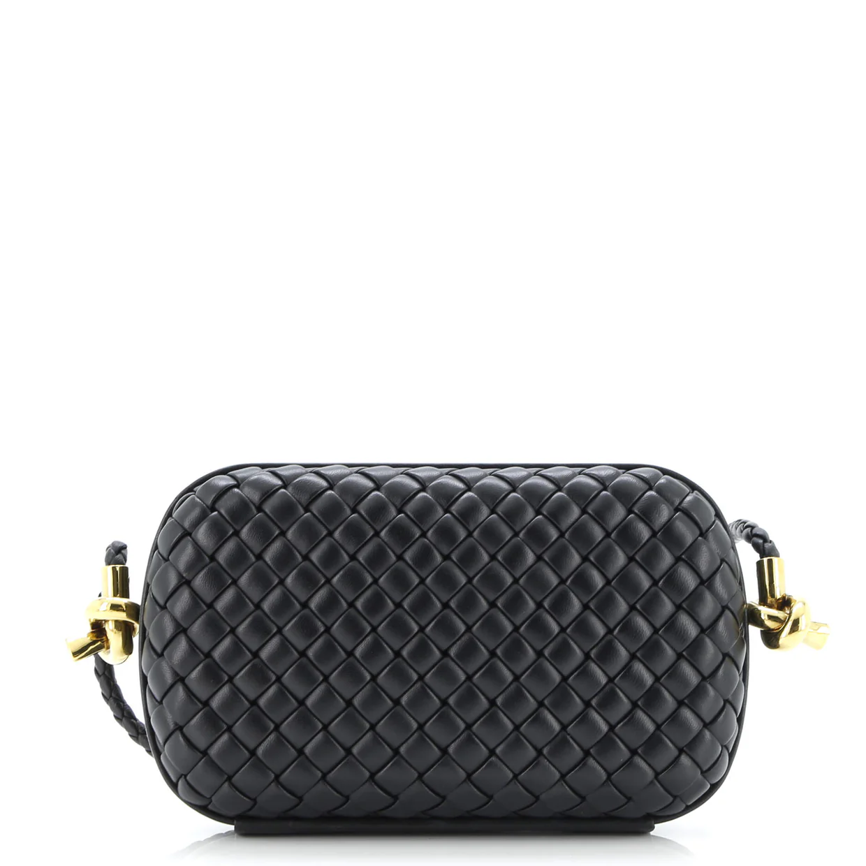 Knot Minaudiere on Strap Intrecciato Leather - Deep Luxury