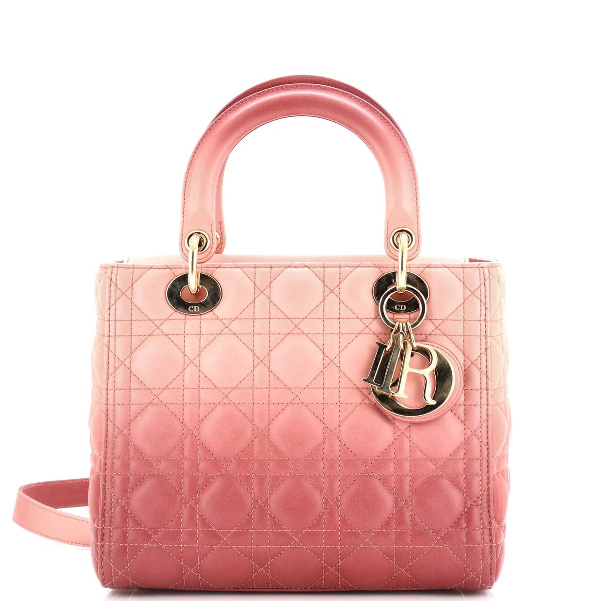 Lady Dior Bag Cannage Quilt Gradient Lambskin Medium - Deep Luxury