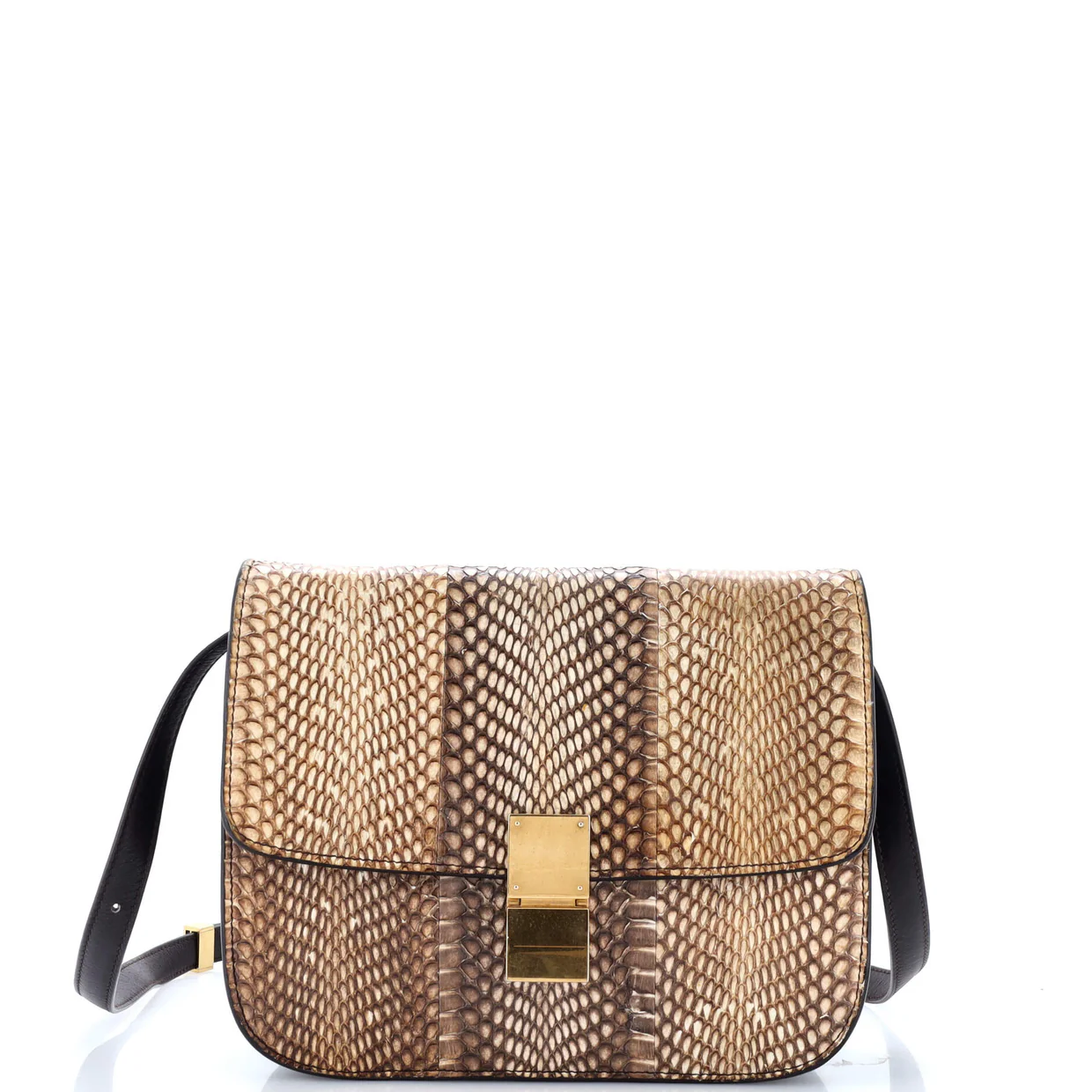 Classic Box Bag Python Medium - Deep Luxury