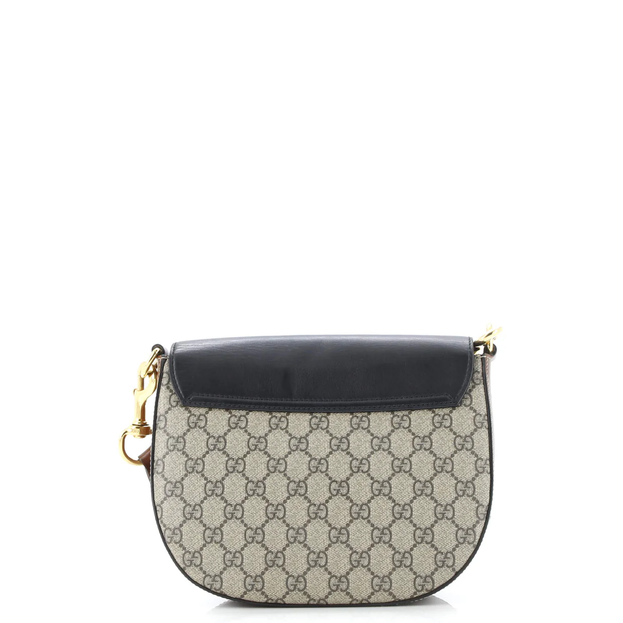 Padlock Saddle Shoulder Bag GG Coated Canvas and Leather Medium - Deep Luxury