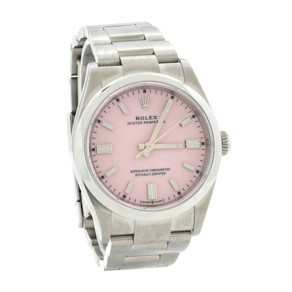 Oyster Perpetual Candy Pink Automatic Watch Stainless Steel 36 - Deep Luxury