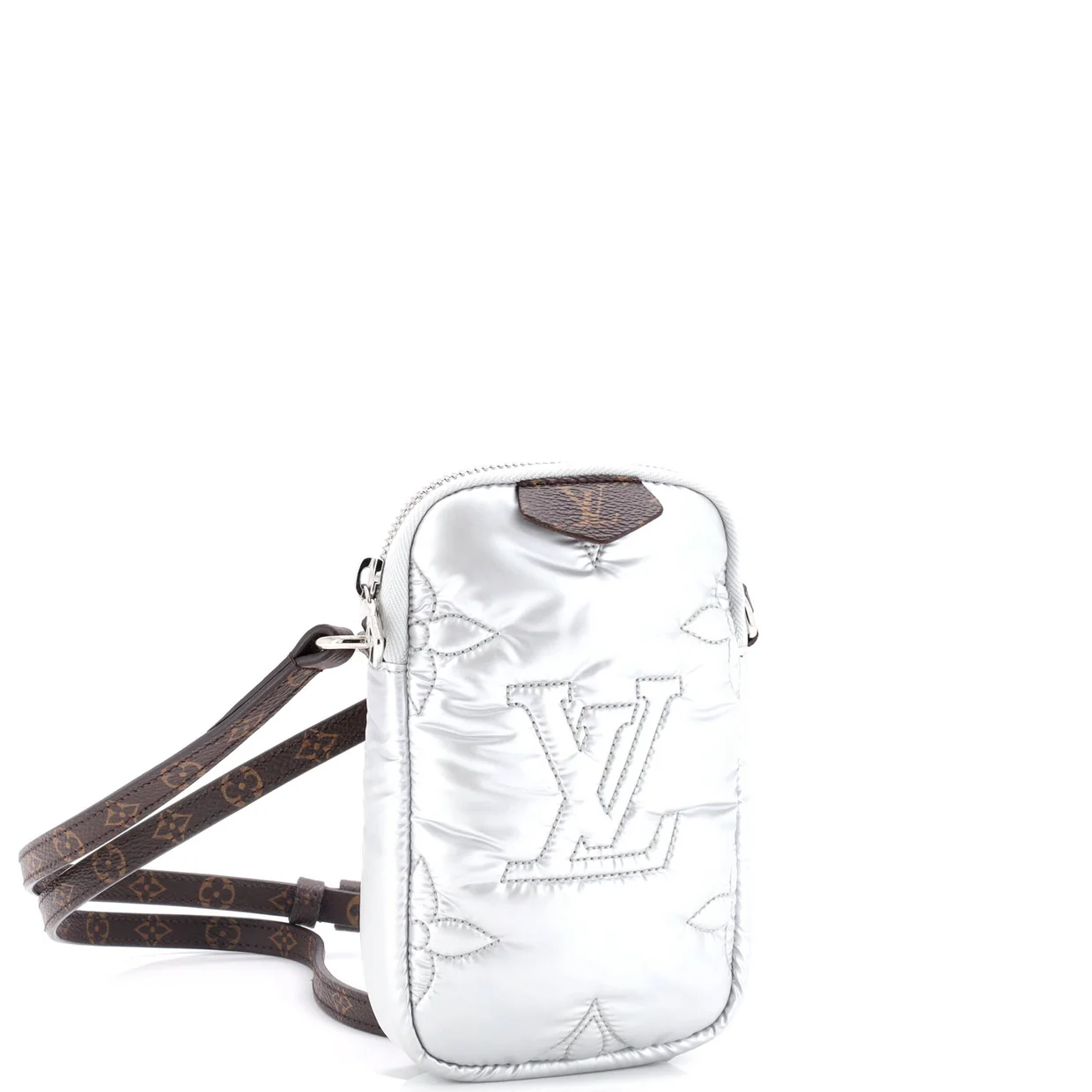 Pillow Phone Pouch Monogram Quilted Econyl Nylon - Deep Luxury