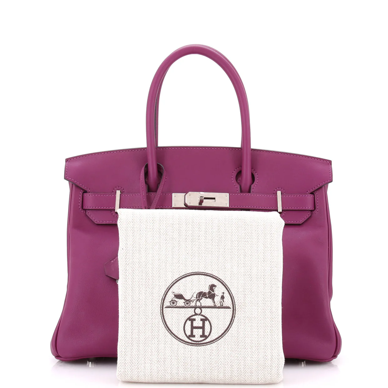 Birkin Handbag Anemone Swift with Palladium Hardware 30 - Deep Luxury