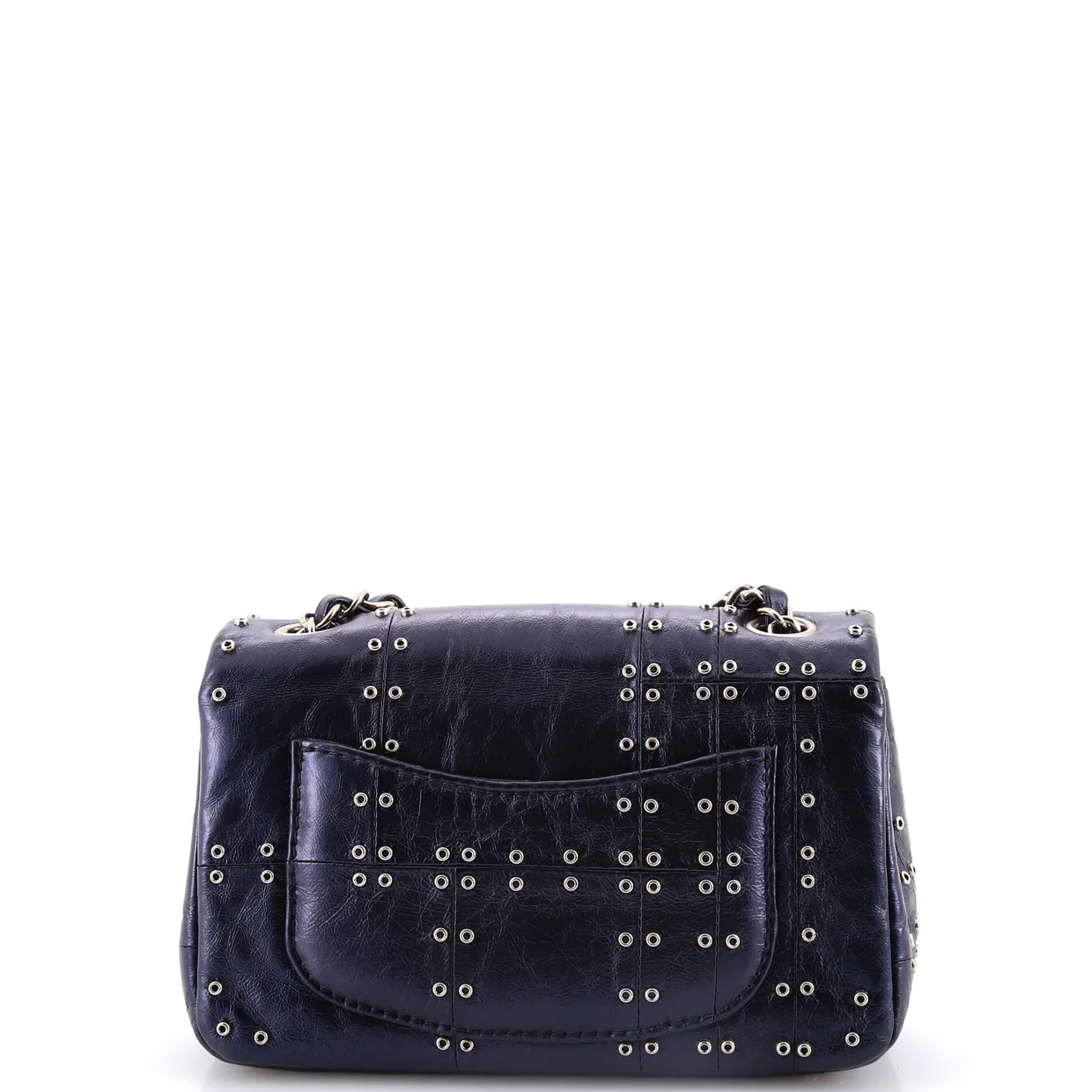 Airlines Classic Single Flap Bag Grommet Studded Calfskin Mini - Deep Luxury