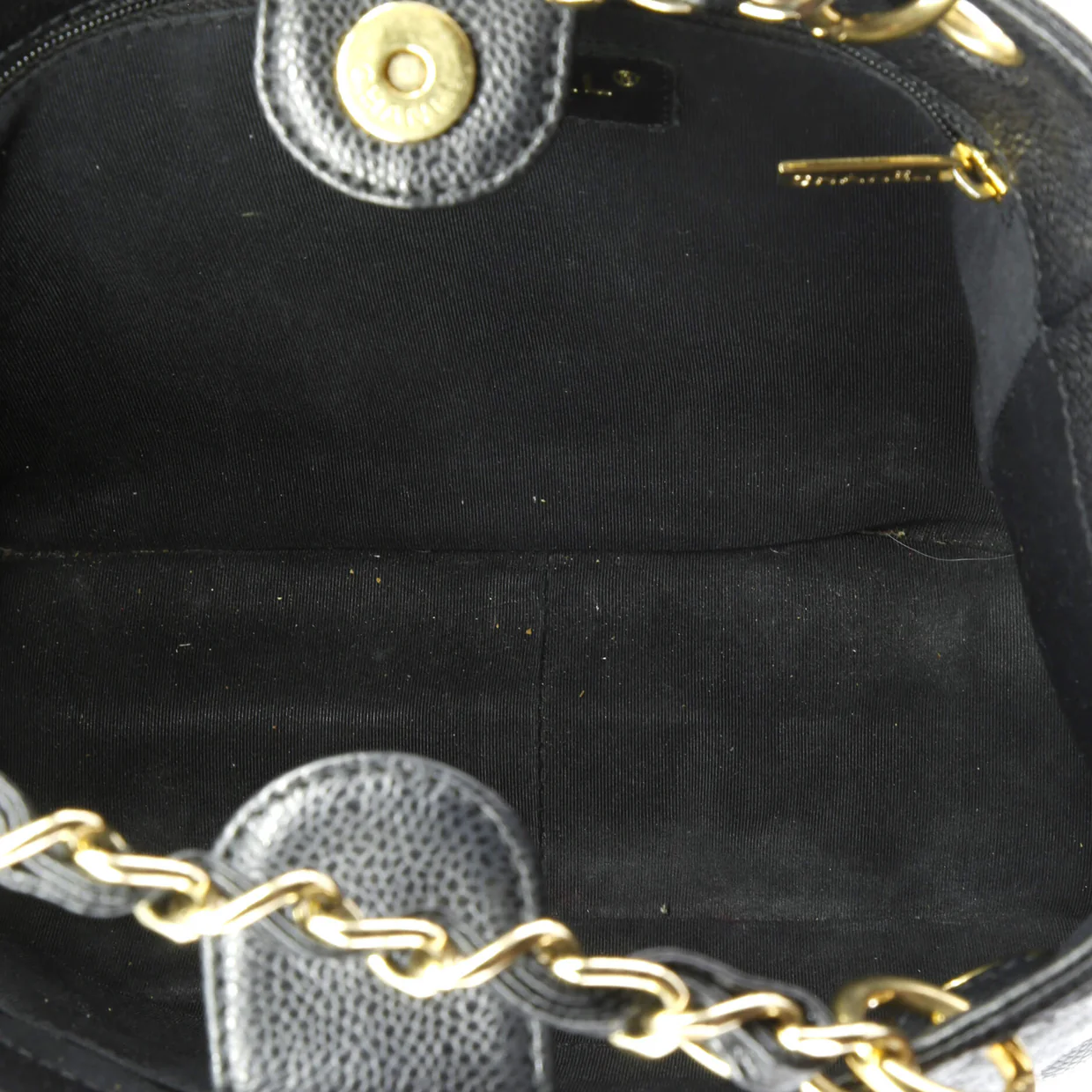 Petite Shopping Tote Quilted Caviar - Deep Luxury