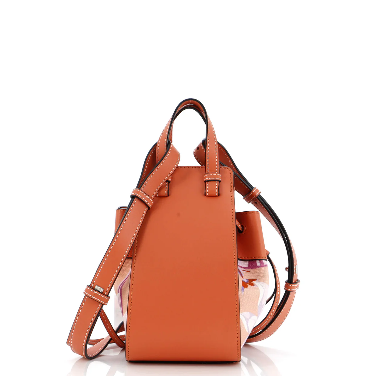 Hammock Bag Leather and Printed Canvas Mini - Deep Luxury