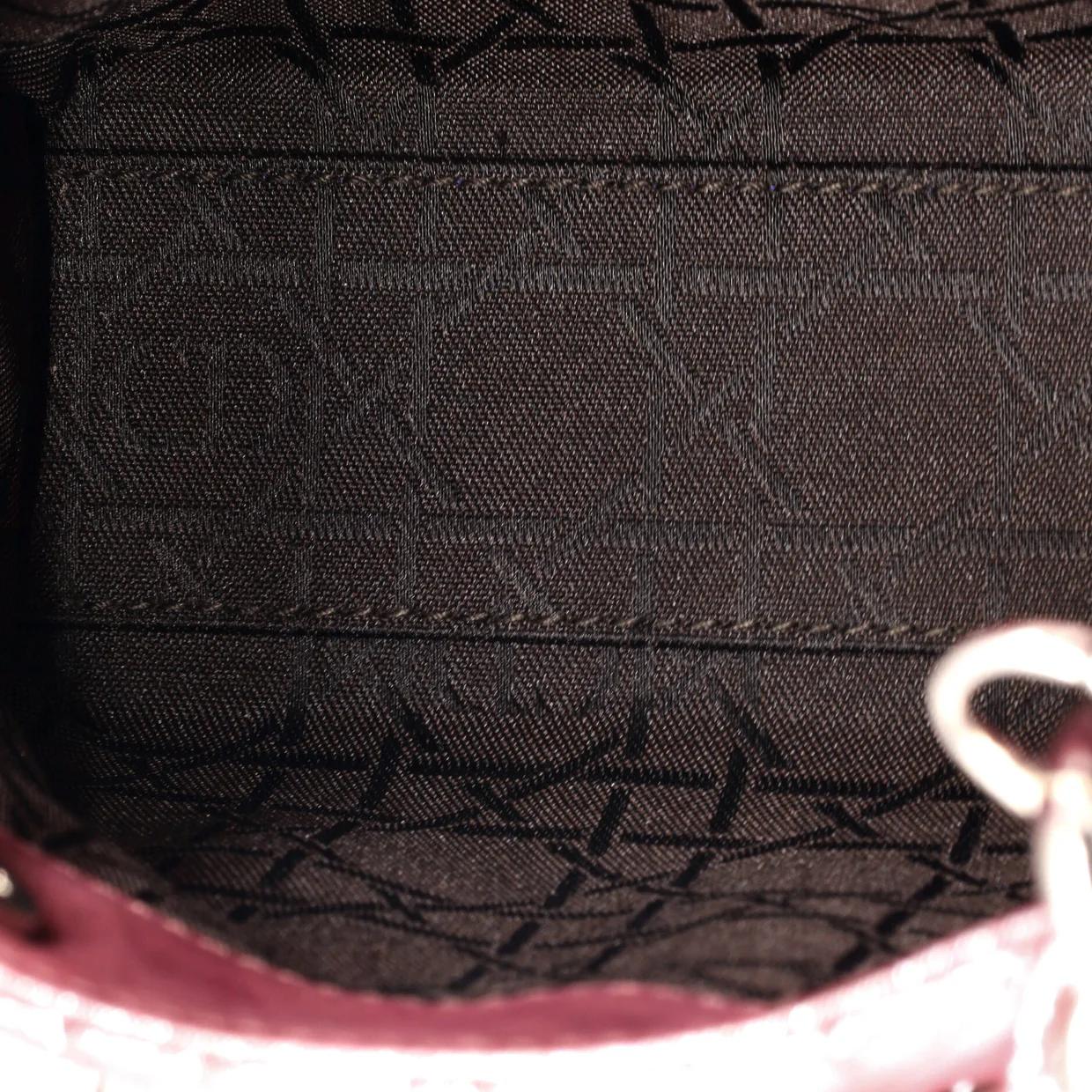Lady Dior Chain Bag Cannage Quilt Iridescent Leather Mini - Deep Luxury
