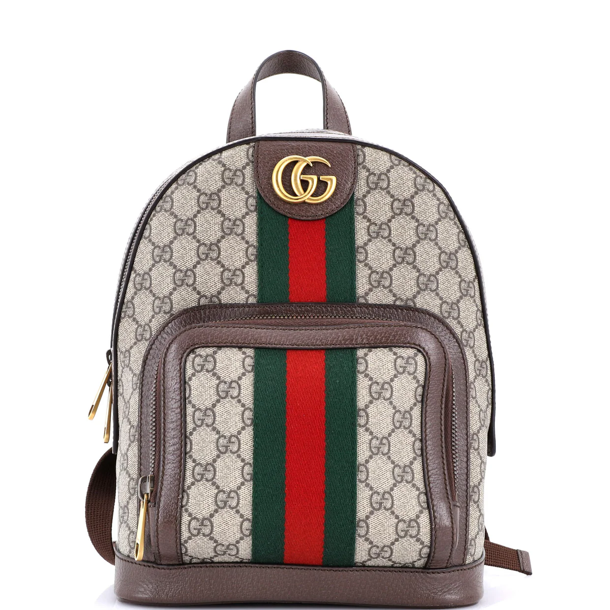 Ophidia Backpack GG Coated Canvas and Leather Small - Deep Luxury