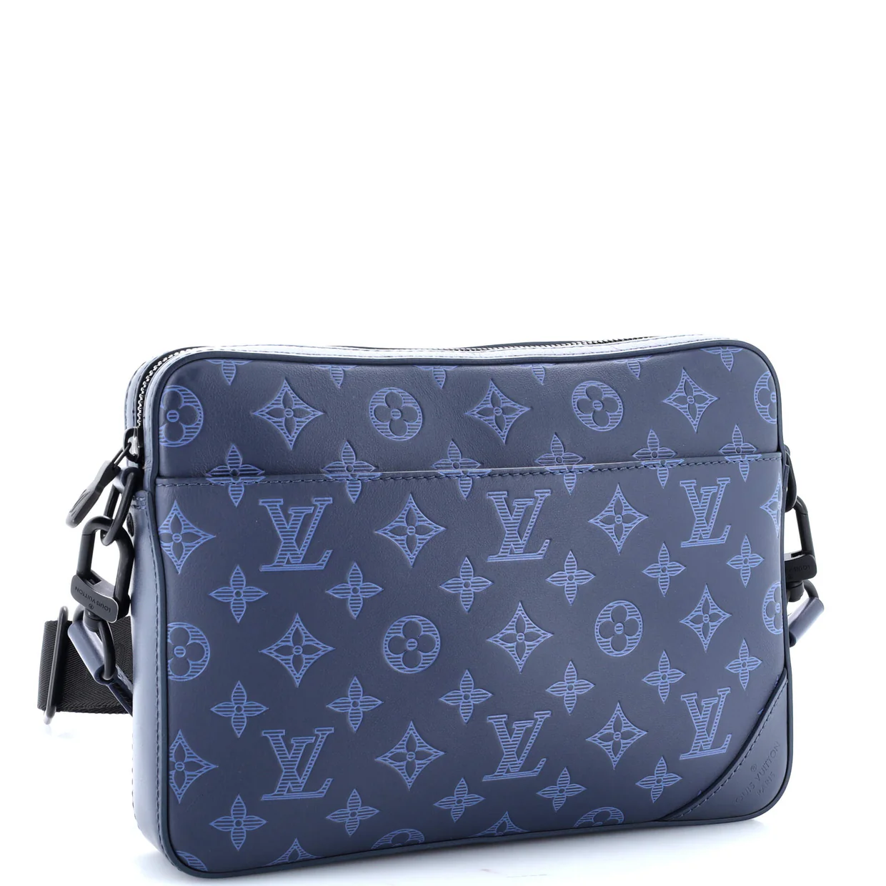 Duo Messenger Bag Monogram Shadow Leather - Deep Luxury