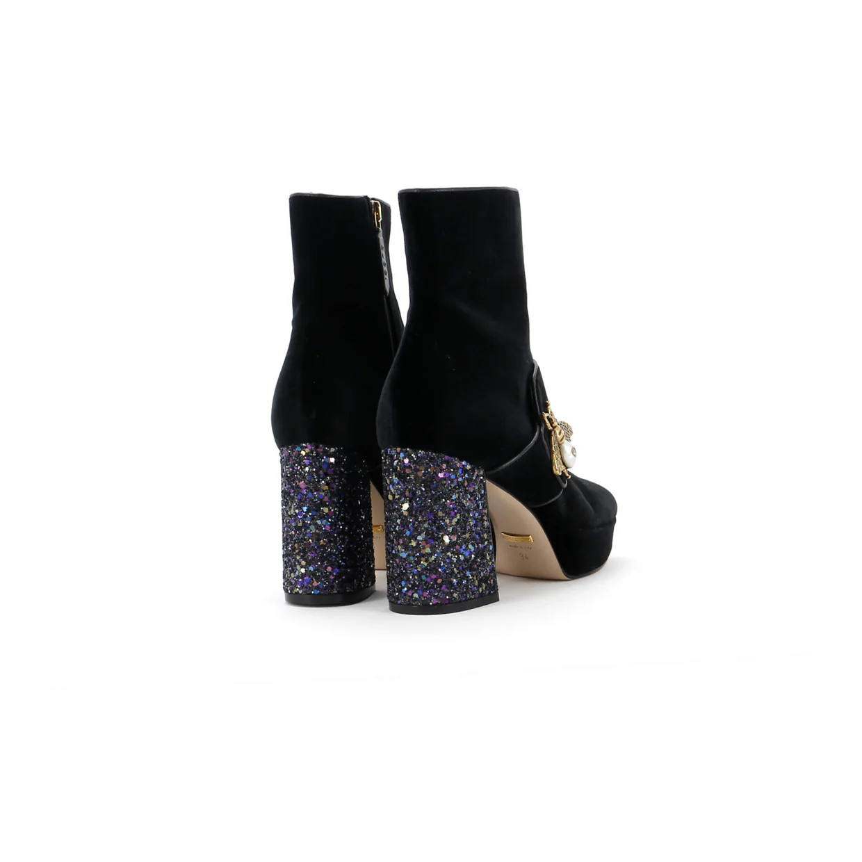 Women's Soko Bee Platform Boots Velvet - Deep Luxury