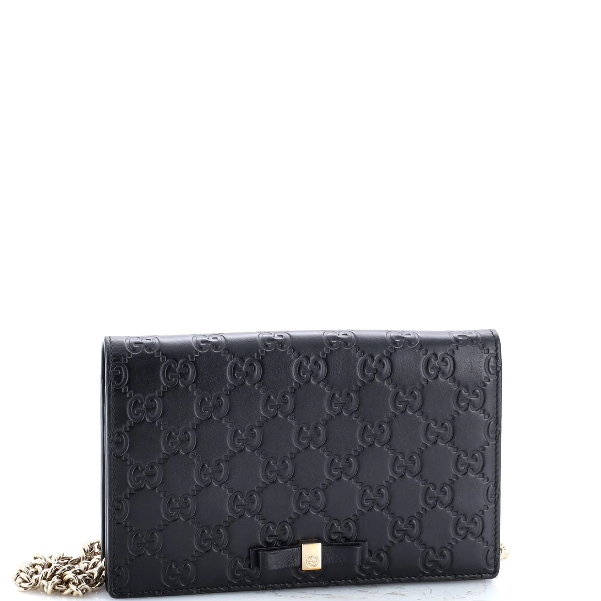 Signature Wallet on Chain Guccissima Leather - Deep Luxury