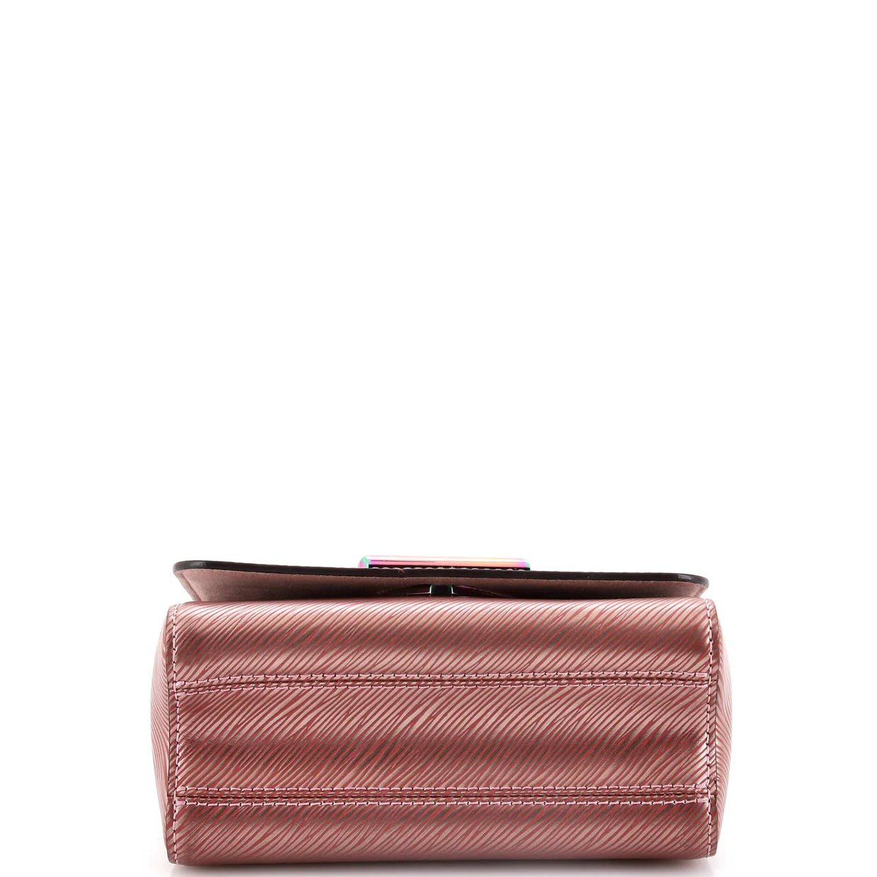 Twist Handbag Epi Leather with Iridescent Hardware PM - Deep Luxury