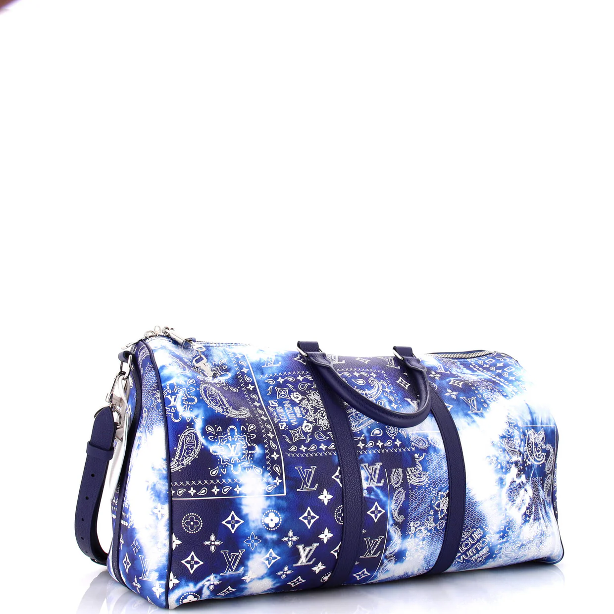 Keepall Bandouliere Bag Limited Edition Monogram Bandana Leather 50 - Deep Luxury