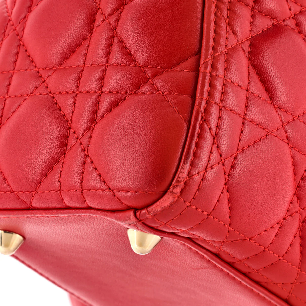 Lady Dior Bag Cannage Quilt Lambskin Large - Deep Luxury