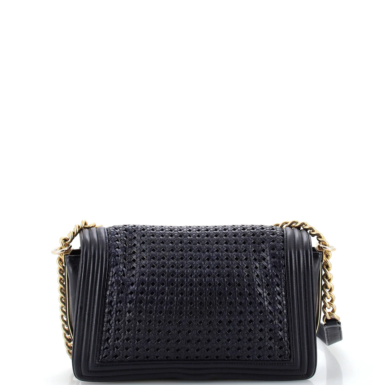 Boy Flap Bag Braided Sheepskin New Medium - Deep Luxury