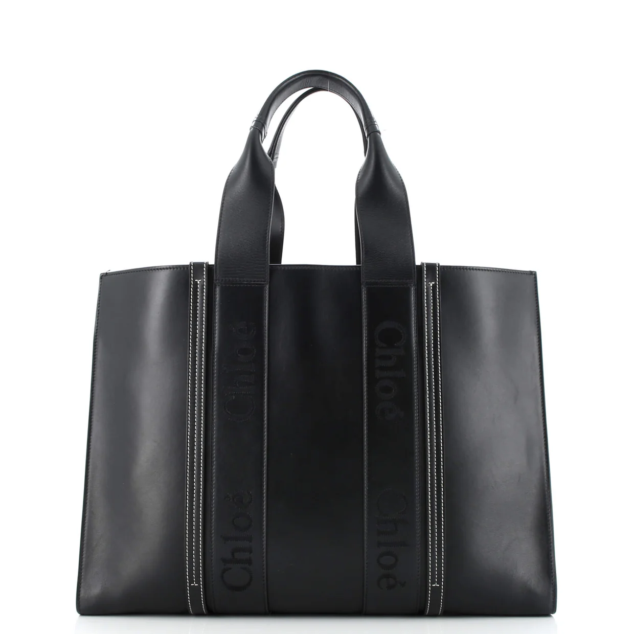 Woody Tote Leather Large - Deep Luxury