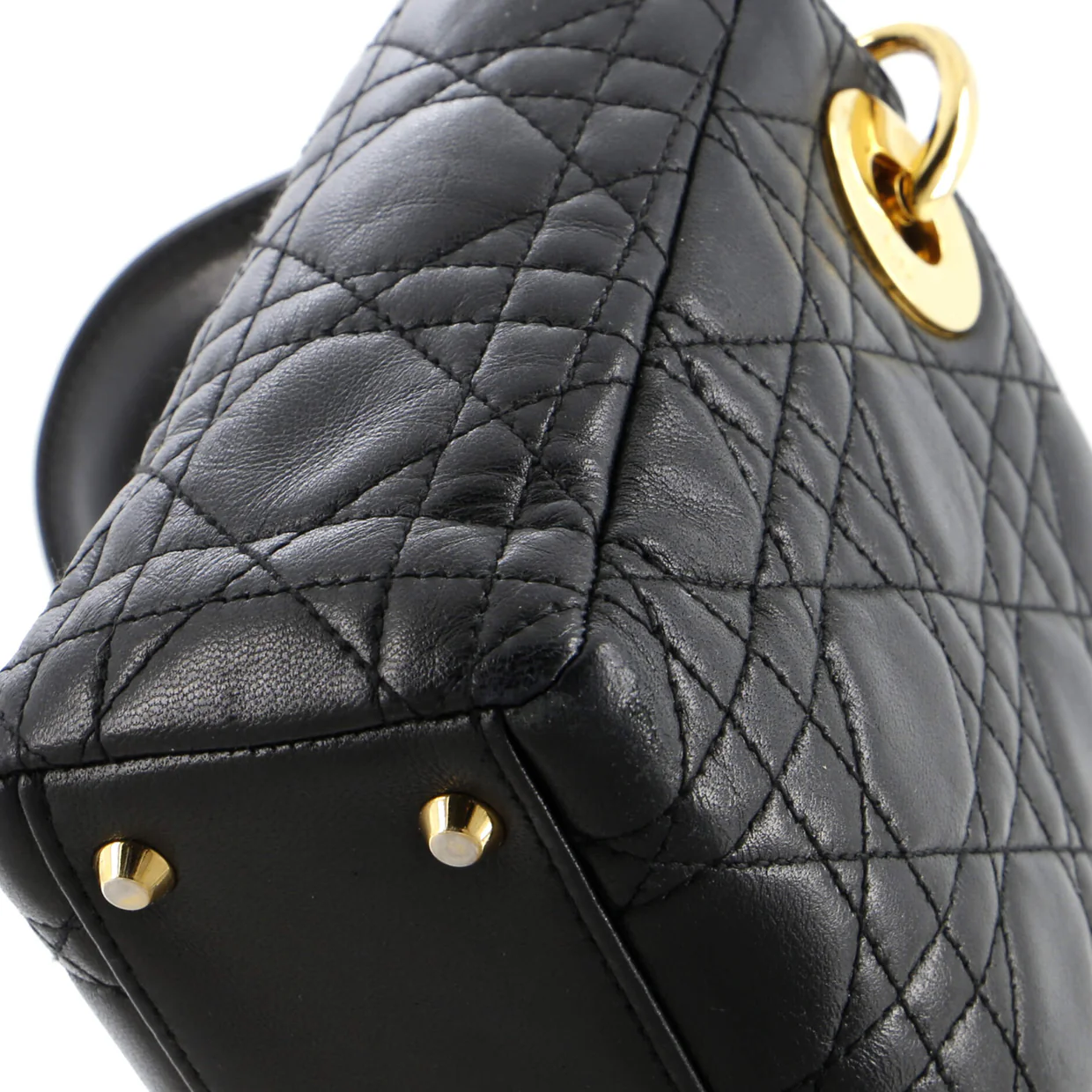 Lady Dior Bag Cannage Quilt Lambskin Mini - Deep Luxury