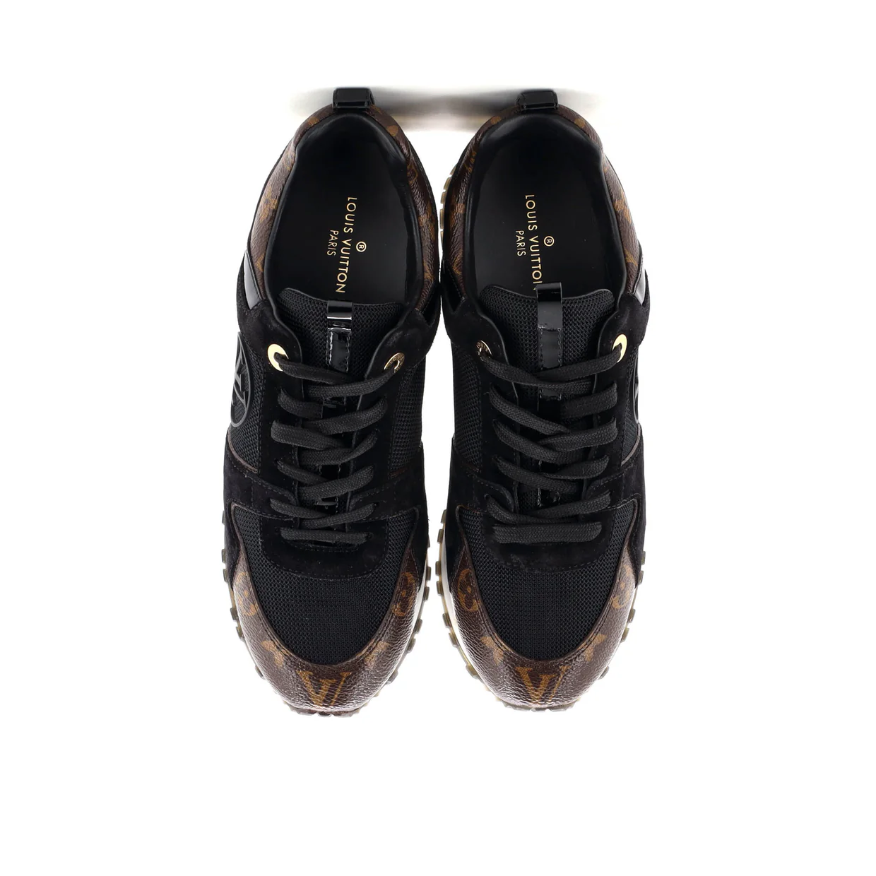 Women's Run Away Sneakers Mesh with Monogram Canvas and Suede - Deep Luxury