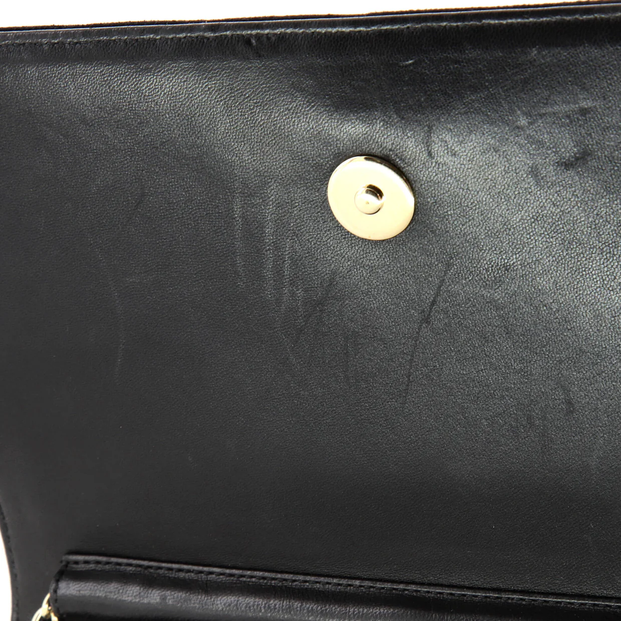 CC Chain Full Flap Bag Quilted Suede with Faux Pearls and Crystals - Deep Luxury