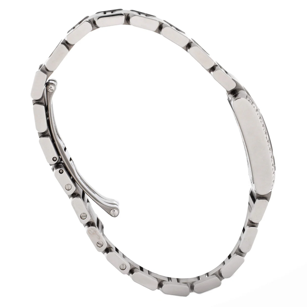 Tank Francaise Quartz Watch Stainless Steel with Diamond Bezel 20 - Deep Luxury