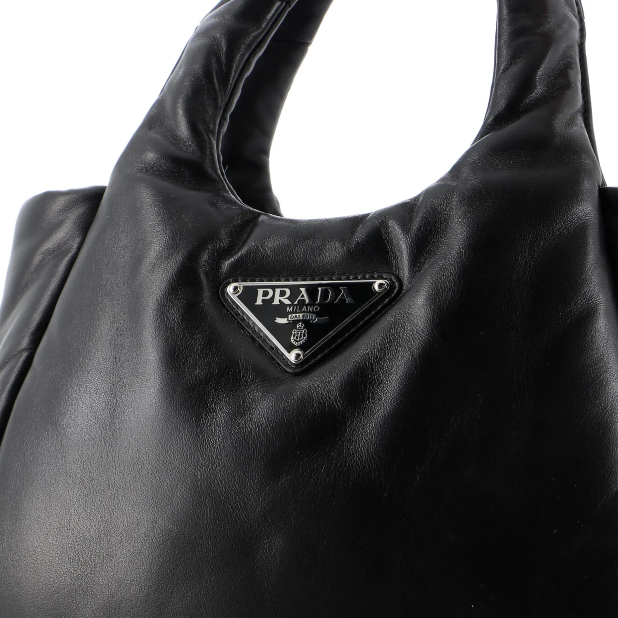 Padded Soft Tote Leather Medium - Deep Luxury
