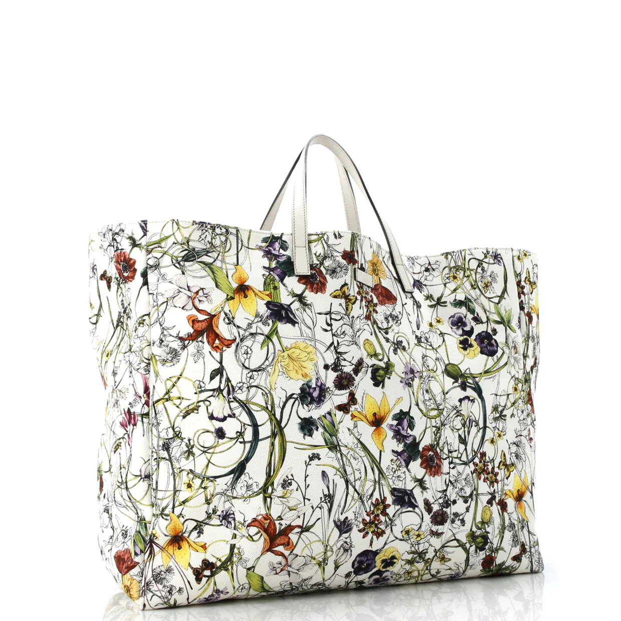 Open Tote Flora Canvas Large - Deep Luxury