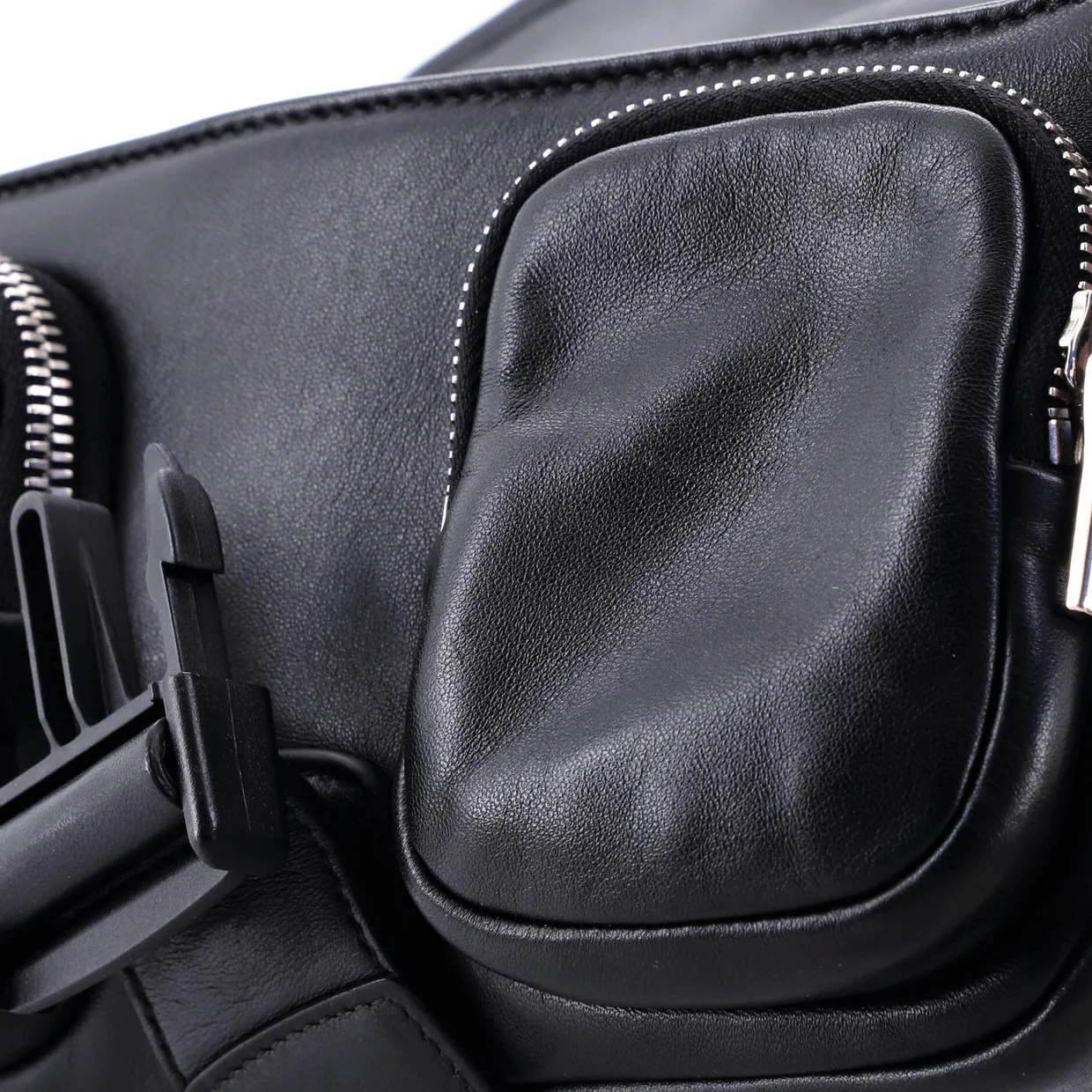 Pocket Flap Shoulder Bag Leather - Deep Luxury